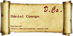 Dániel Csenge névjegykártya